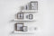 XLBoom Square Floating Box Fotolijst - In Hout - Wit - Fotoformaat 25x25cm
