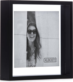 XLBoom Square Floating Box Fotolijst - In Hout - Zwart - Fotoformaat 25x25cm