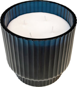 XLBoom Volta Large "Ocean Bliss" Geurkaars - in Glas - 140 branduren - Blauw - Ø15 cm