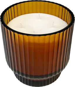 XLBoom Volta Large "Sunday Touch" Geurkaars - in Glas - 140 branduren - Amber - Ø15 cm