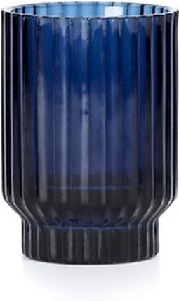XLBoom Volta Vaas - Glas - Voor Binnen - Blauw - 9 × 9 × 13 cm