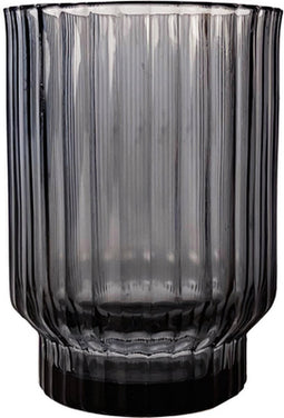XLBoom Volta Vaas - Glas - Voor Binnen - Grijs - 9 × 9 × 13 cm