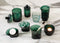 XLBoom Volta Vaas - Glas - Voor Binnen - Groen - 9 × 9 × 13 cm