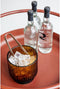 XLBoom VOLTA - Vaas / IJsemmer geribbeld glas - AMBER - Ø15 x h15cm