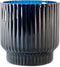 XLBoom VOLTA - Vaas / IJsemmer geribbeld glas - BLAUW - Ø15 x h15cm
