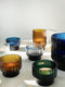 XLBoom VOLTA - Vaas / IJsemmer geribbeld glas - BLAUW - Ø15 x h15cm