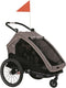 XLC DuoS Fietskar - Antraciet - BS-C10 - Voor twee kinderen - Kinderwagen - Jogger