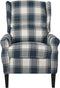 vidaXL Fauteuil stof blauw