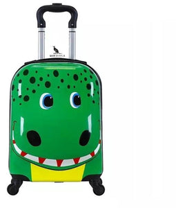 San Vitale® - Lichtgewicht reis koffer - Trolley - Handbagage - Dino - Krokodil - Groen