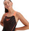 Speedo Medley Logo - Dames Sportbadpak - ECO EnduraFlex - Zwart/Rood - Maat 36