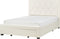 LIEVIN - Bed met opbergruimte - Crème - 140 x 200 cm - Fluweel