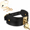 Heart Lock & Key Collar – Black/Gold