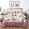 Kerst sprei dubbele grootte kerstboom en kerst herten patroon lichtgewicht coverlet kerstversiering