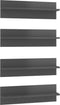 vidaXL - Wandschappen - 4 - st - 60x11,5x18 - cm - bewerkt - hout - hoogglans - grijs