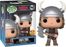 Funko Pop! Digital Stranger Things - Dustin Vinylfiguur - Glanzend - Grijs