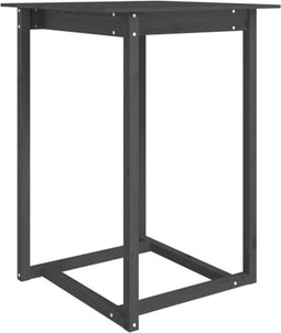 vidaXL - Bartafel - 80x80x110 - cm - massief - grenenhout - grijs