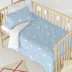 Happy Friday Duvet cover set 2 pieces Little star blue 100x135 cm (Cot) Blue