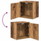 vidaXL - Garage - wandkasten - 2 - st - bewerkt - hout - oud - hout