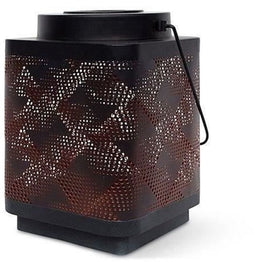 Lantaarn op zonne-energie - GARDEN ID Attract - Oranje 11 x 11 h15 cm - 6 tot 8 uur autonomie - Mobiel - Aan/uit knop.