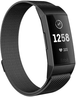 iMoshion Bandje Geschikt voor Fitbit Charge 4 / Charge 3 - iMoshion Milanese Watch bandje - Zwart