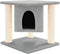vidaXL - Kattenmeubel - met - sisal - krabpalen - 37 - cm - lichtgrijs