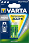 Varta T398B - Batterij - Ni-MH 800mAh - Zilver
