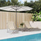vidaXL - Strandstoelen - 2 - st - textileen - en - gepoedercoat - staal - crèmekleurig