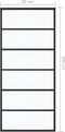 vidaXL - Schuifdeur - met - beslag - 90x205 - cm - aluminium - en - ESG-glas