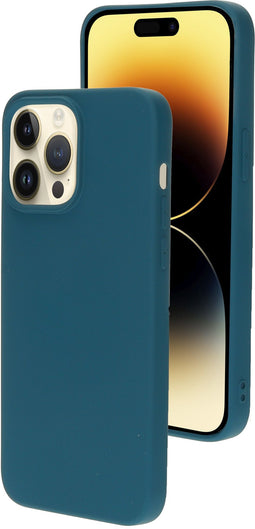 Mobiparts iPhone 14 Pro Max - Silicone Cover - Soft-touch - Blueberry Blue