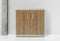 Modulaire draaideurkast Chief 85x90x42cm Havanna met Aluminium ombouw