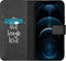 iMoshion Hoesje Geschikt voor iPhone 12 Pro / 12 Hoesje Met Pasjeshouder - iMoshion Design Softcase Bookcase - Wit / Zwart / Live Laugh Love