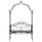 vidaXL - Ligbank - met - Boog - Bloemmotief - Zwart - 121 - cm - Staal