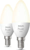 Philips Hue Kaarslamp E14 - Slimme LED - Dimbaar warmwit licht - (2 stuks)