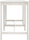 vidaXL Tuintafel 159,5x82,5x110 cm massief grenenhout wit