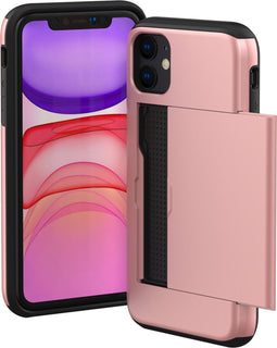 imoshion Hoesje Geschikt voor iPhone 11 Hoesje - Ruimte voor 2 pasjes - imoshion Backcover met pasjeshouder - Rosé Goud