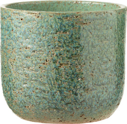 J-Line bloempot Leo - keramiek - groen - extra large - Ø 22.00 cm