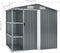 vidaXL - Tuinschuur - met - rek - 205x130x183 - cm - ijzer - grijs