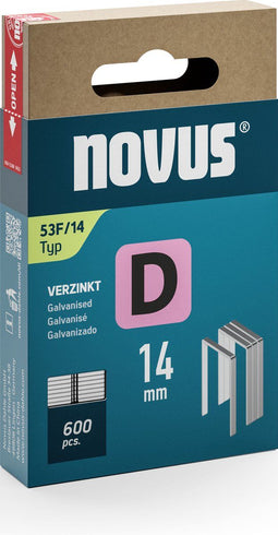 Novus D 53F - Niet met platte draad 14 mm - 600 stuks