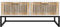 vidaXL - Salontafel - 80x40x35 - cm - bewerkt - hout - en - ijzer - wit