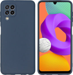 iMoshion Hoesje Geschikt voor Samsung Galaxy M22 Hoesje Siliconen - iMoshion Color Backcover - Donkerblauw