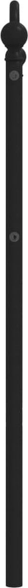 vidaXL - Hoofdbord - 90 - cm - metaal - zwart