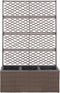 vidaXL - Latwerkplantenbak - verhoogd - met - potten - 83x30x130 - cm - rattan - bruin