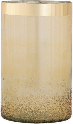 PTMD Windlicht Talitha - 15x15x25 cm - Glas - Goud