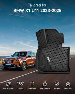 3W BMW X1 U11 (2023-2025) - Vloermatten - Maatwerk TPE - 1e en 2e rij
