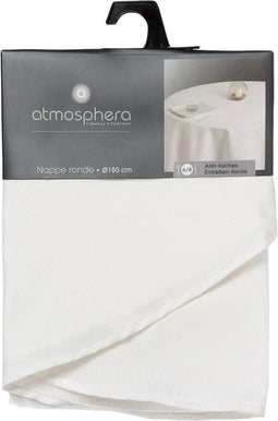 Atmosphera - Tafelkleed rond - Vlekbestendig - Ivoorwit - Dia 180 cm
