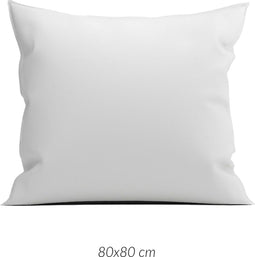 Zohome Kussensloop Satinado - Kussenhoes van 80x80 cm - Set van 2 stuks - 100% Katoen-Satijn - Grijs