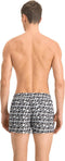 PUMA SWIM MEN WAVE AOP SHORT SHORTS - Golvende print - Wit/Zwart