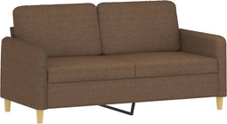 vidaXL - Tweezitsbank - 140 - cm - stof - bruin
