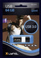 Xlyne Wave USB-stick 64 GB Zwart, Wit 7964000 USB 3.2 Gen 1 (USB 3.0)