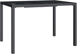 vidaXL - Tuintafel - 110x80x72 - cm - staal - antracietkleurig